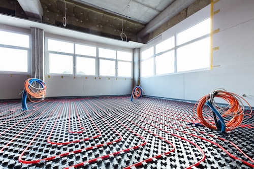 Radiant floor cooling system