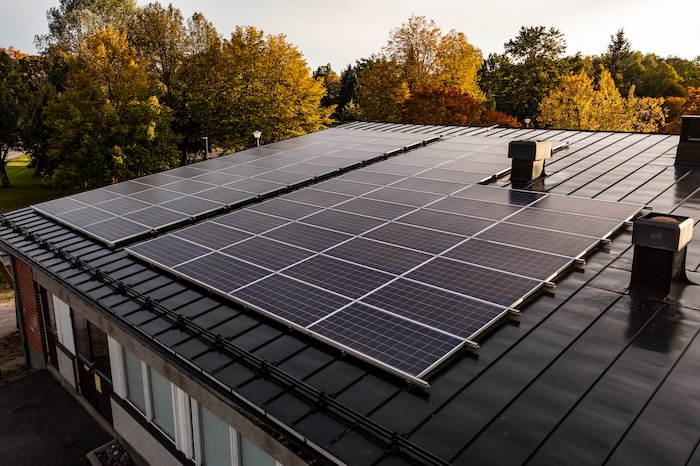 Solar roof installation on new homes